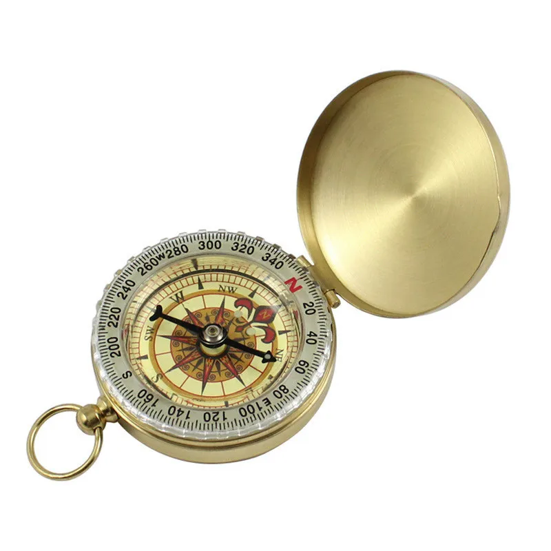 

Genuine Refined Copper Compass G50 Pocket Watch Compass Exquisite Small Gift Outdoor Multi-function with Luminous Compas