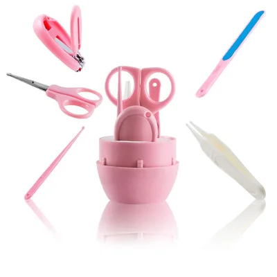 

drop shipping 4PCS Infant Nail Clipper Safe Cutter Tools Kids Newborn Childish Baby Kit Items Nail Trimmer Cutter hot sale, Pink and blue