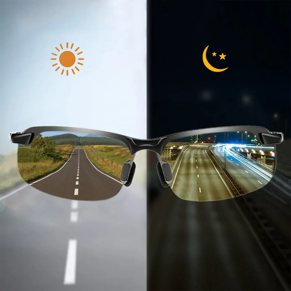 Men Polarized Driving Chameleon Glasses Male Change Color Sun Glass Day Night Vision Driver's Eyewear Photochromic Sun glasses