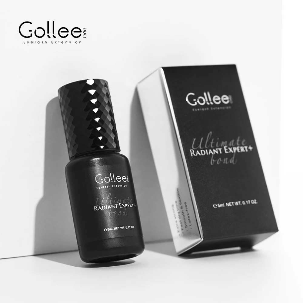 

Gollee 0.05 OEM Premium Black Label Best Selling Individual Eye Lash glue Empty Bottle Lashes Extension Glue Custom Lash Glue