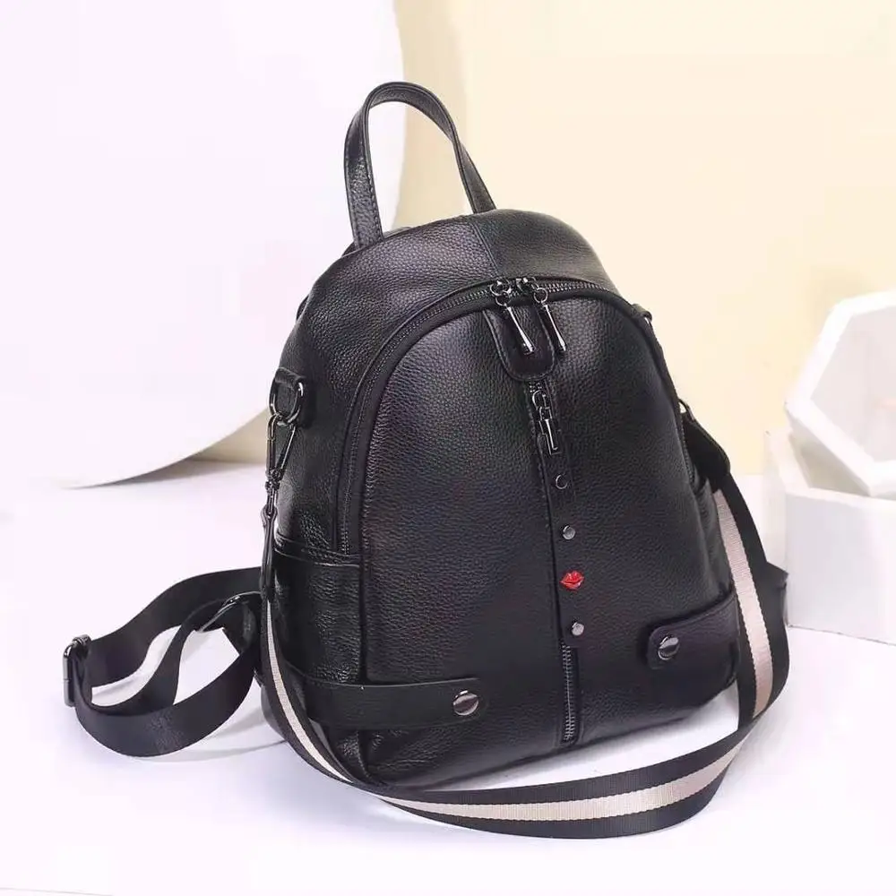 

New fashion Cappuccino design backpack genuine leather backpack for women, More colors are available