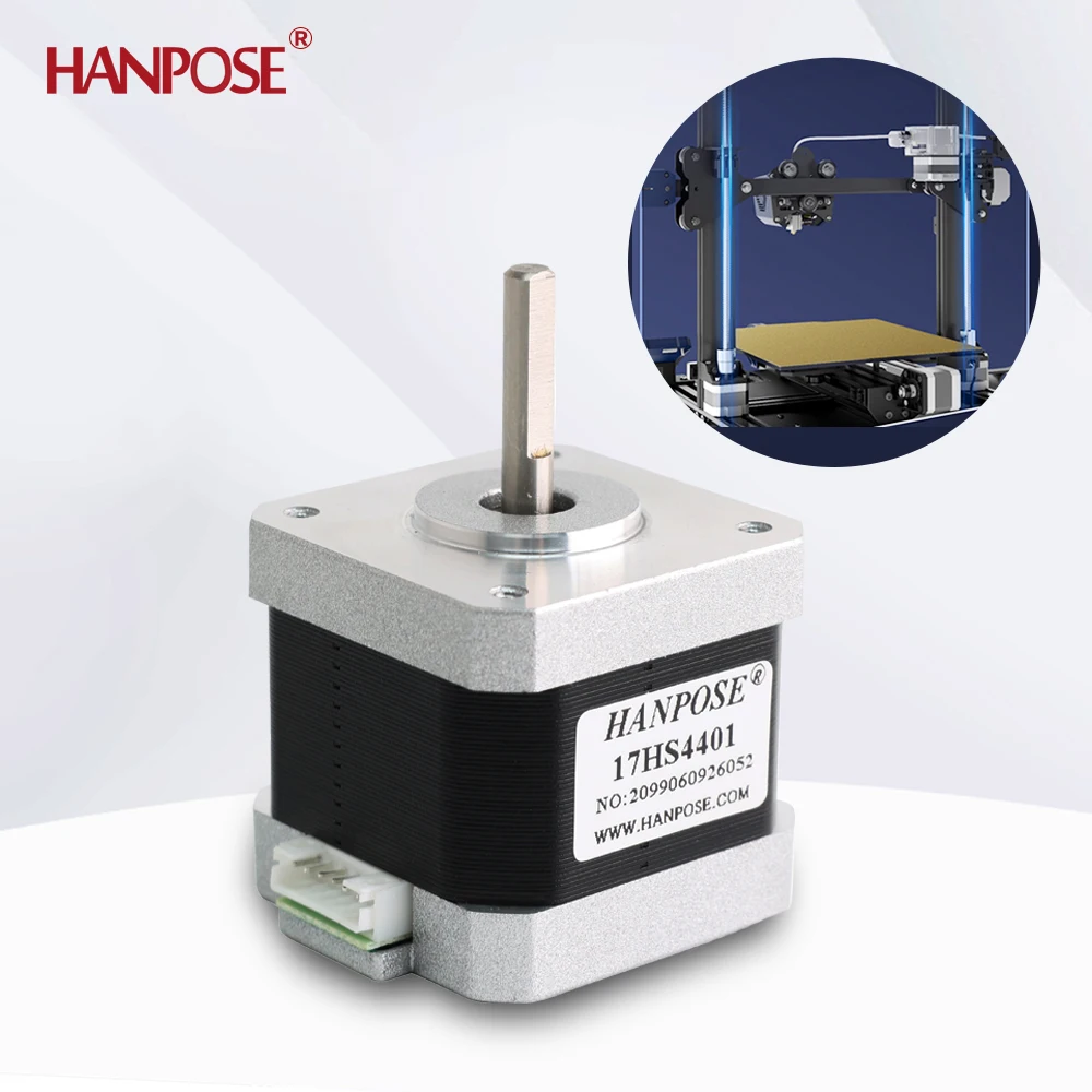 

HANPOSE samples 40mm length 17HS4401 1.8 degree 1.5A 40N.CM For 3D Printer Monitor Equipment step motor nema17 stepper motor