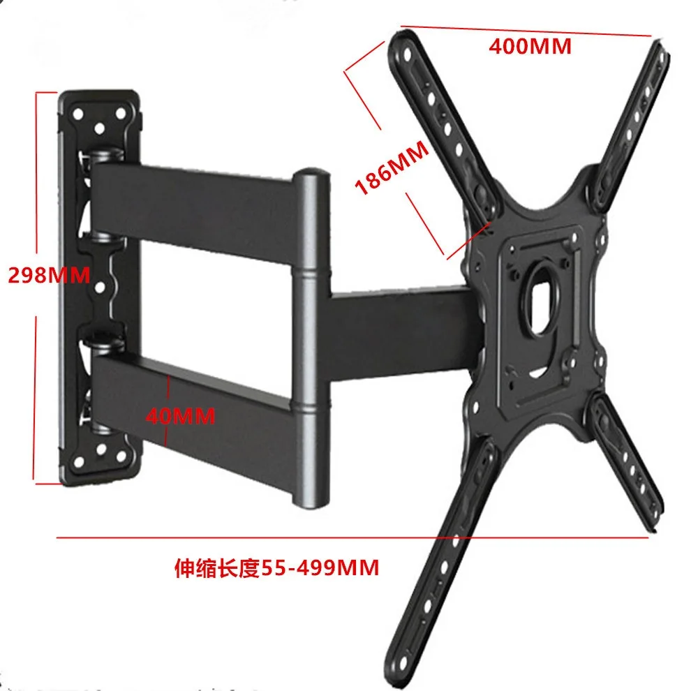 

wall mounted Height Adjustable tv bracket factory for 14-55 inch single arm tv mount, Black