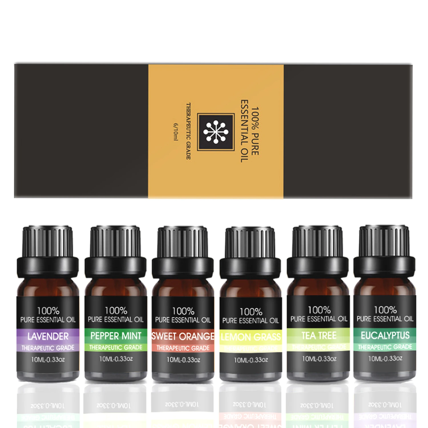 

10ml korean cosmetics pure tea tree argan oils jojoba cbd oil shea butter lavender hemp essential oil set