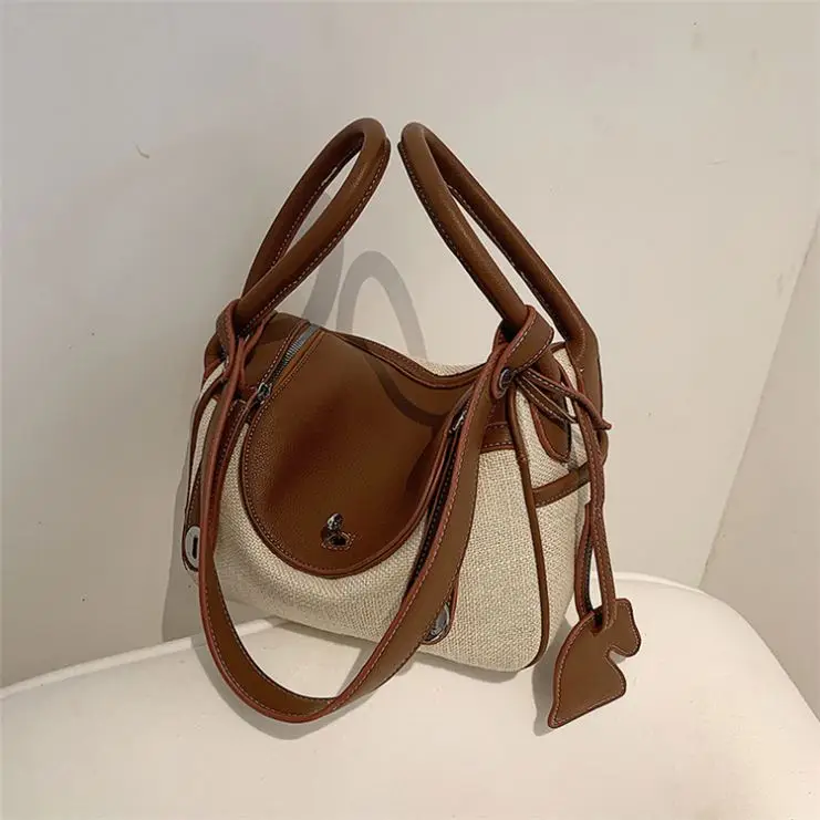 

B10099 Best Design Fashion Casual Retro Customized Woman Shoulder Handbag Lady Handbag, Khaki,blue,black,brown