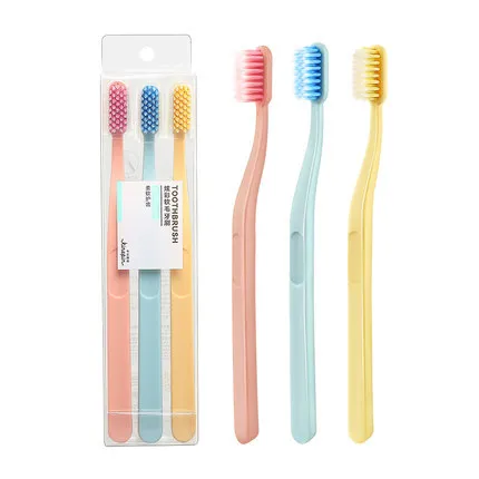 

Eco friendly soft bristles travel teeth whitening curve handle custom logo adult toothbrush, Mixed color