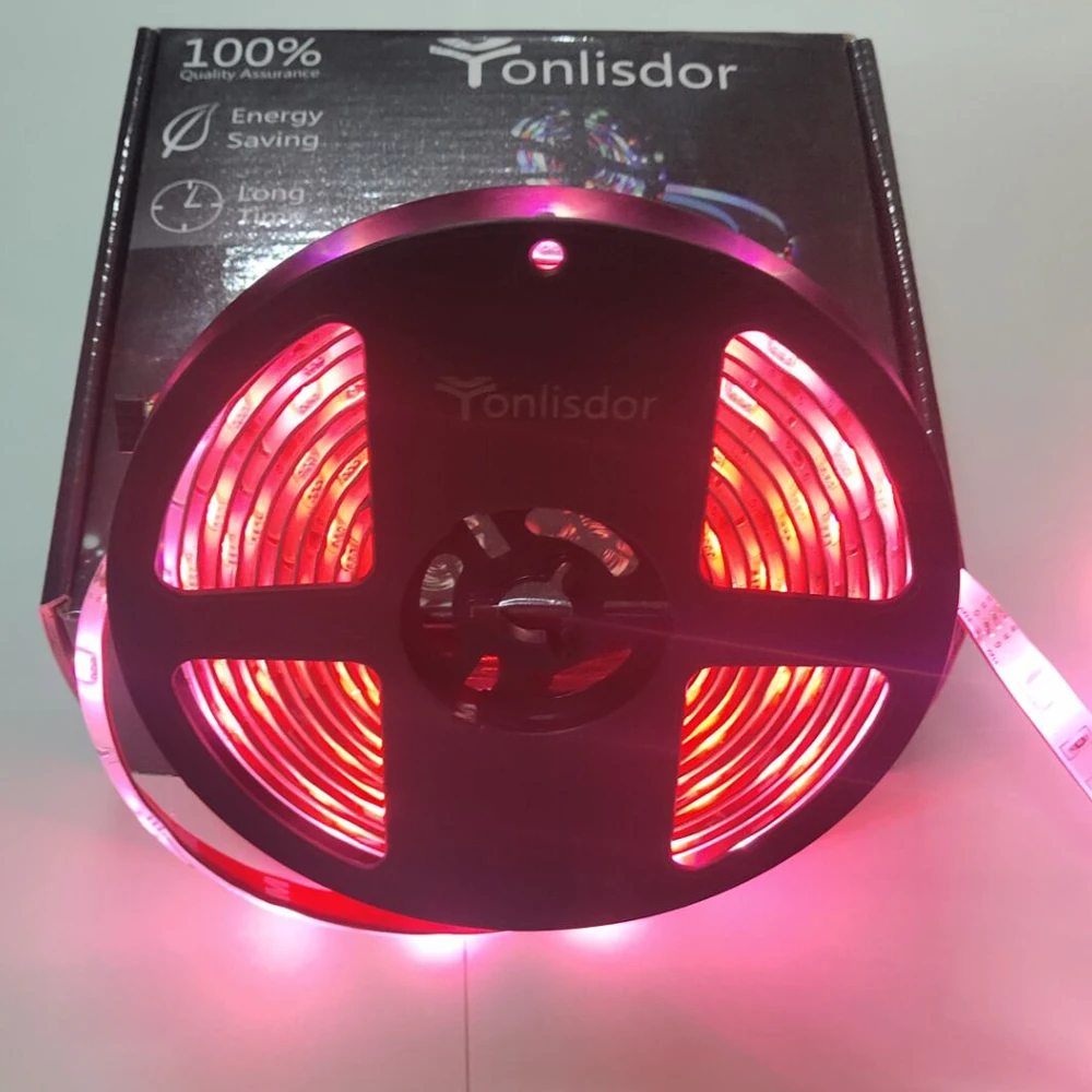 Yonlisdor factory Outlet RGB led strip  5050 flexible strip light waterproof 5M 150led+44key IR remote controller+DC12V EU/US/AU