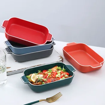 7 Inch Rectangular Bakeware Set Porcelain Baking Dishes Ceramic ...