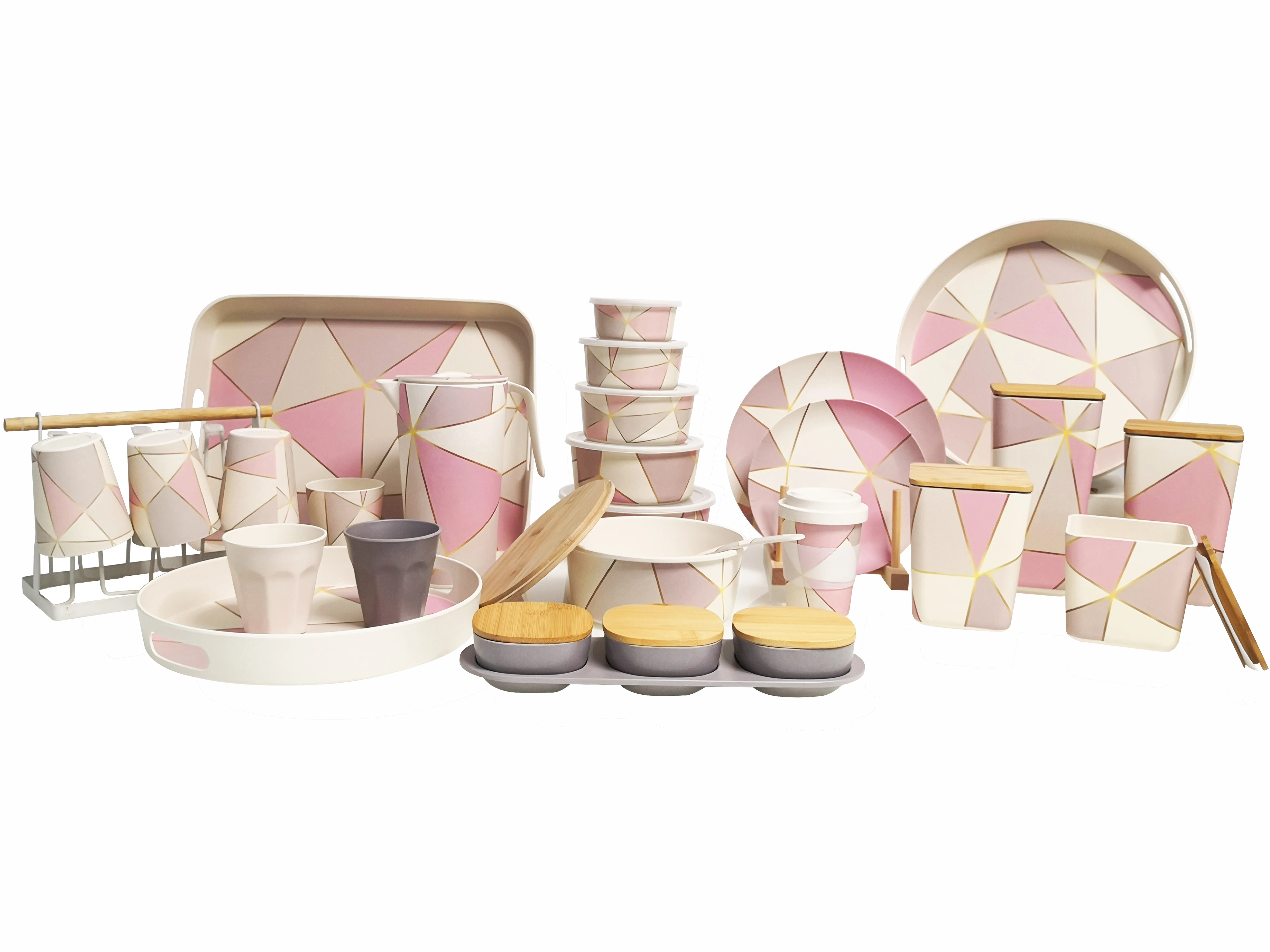 竹纤维可生物降解餐具套装环保晚餐套装竹制餐具套装 - buy dinner