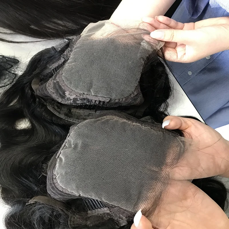 

100% human aligned Cuticle hair 4x4 lace closure Wig Wholesale 130% 150% 180% top lace closure Human Hair Wigs