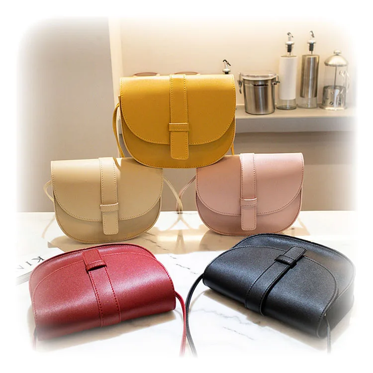 

Saddle Bag 2020 New Ladies Pu Handbags Retro Casual Small Fresh Saddle Bag Cheap Bag, 5colors