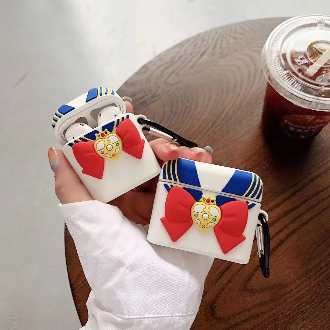 

Earphone Case For AirPods Pro 1 2 Case Sailor Moon Uniform Cover for Apple Cute Luna Kitty, Colorful