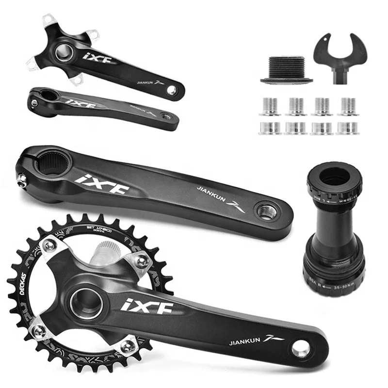 

Aluminum Alloy 104BCD 170mm MTB Road Bike Crankset with Bottom Bracket Bicycle Crank Other Bicycle Parts, Multicolor
