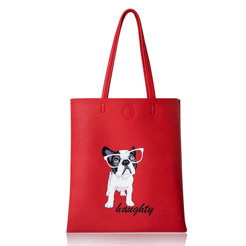 

Custom logo cartoon fashion shopping hand bag pvc leather set women, Colors