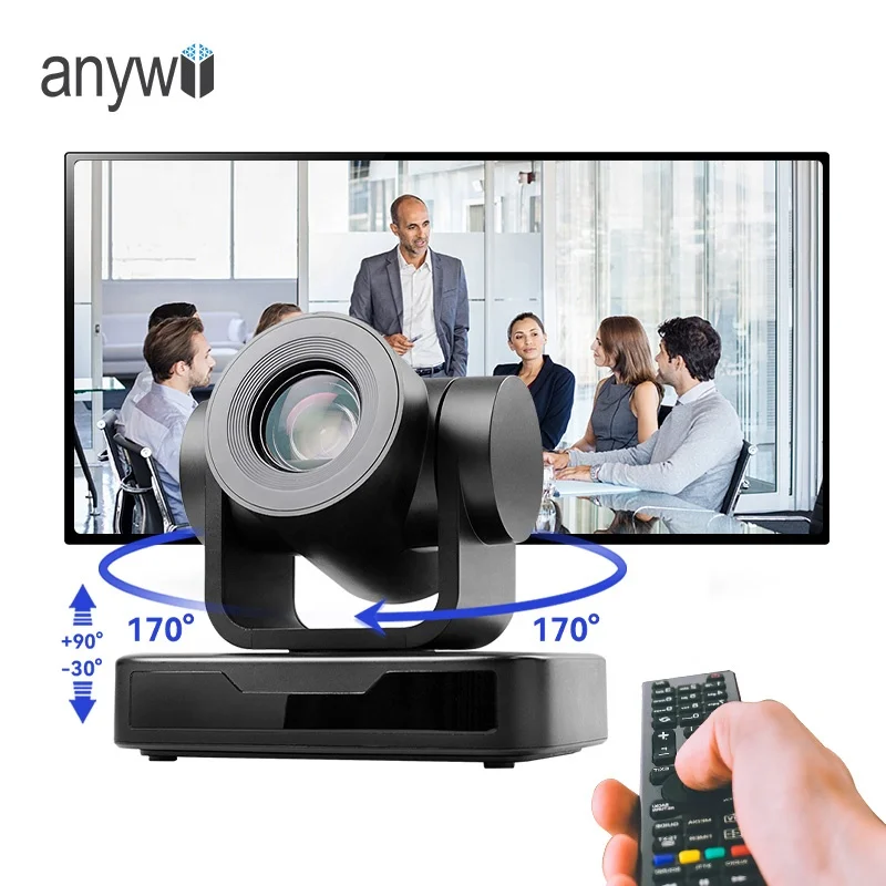 

Anywii 1080p usb video conference camera system meeting room equipment 10x ptz video conference camera with remote controller