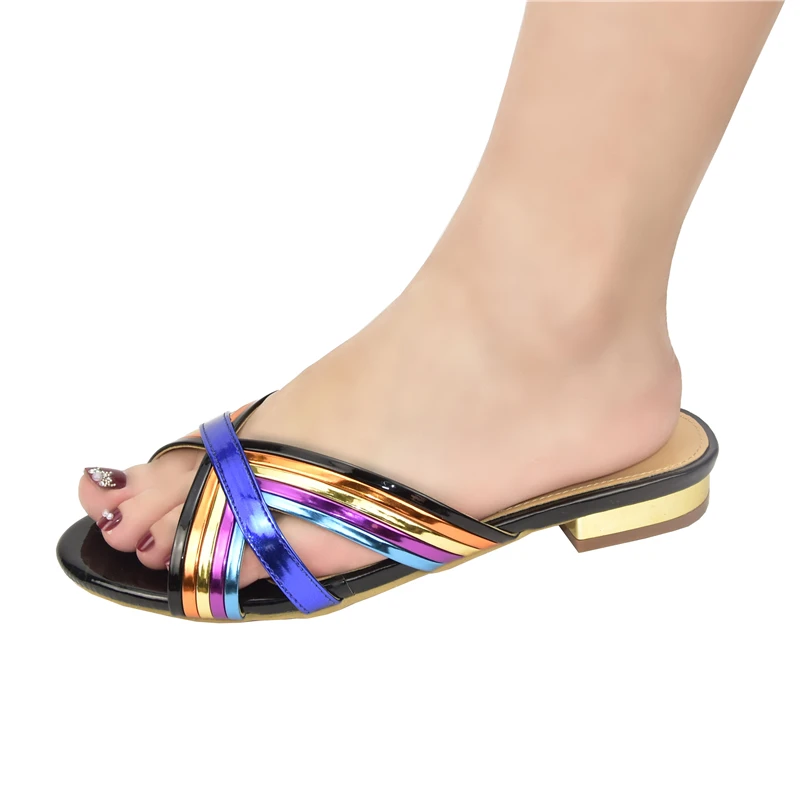 

Italian shoes women high quality low heel shoes slippers for women