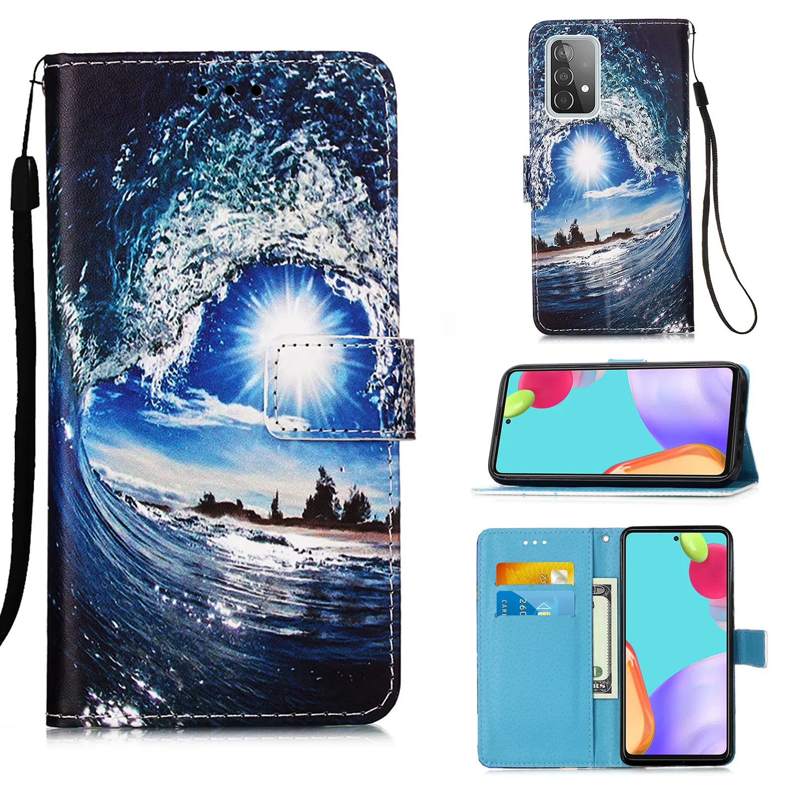 

Book Style Money slotFlip Cover PU Leather Phone Case For Galaxy A52 4G 5G Wallet Bag Stand Capa Cover Cases