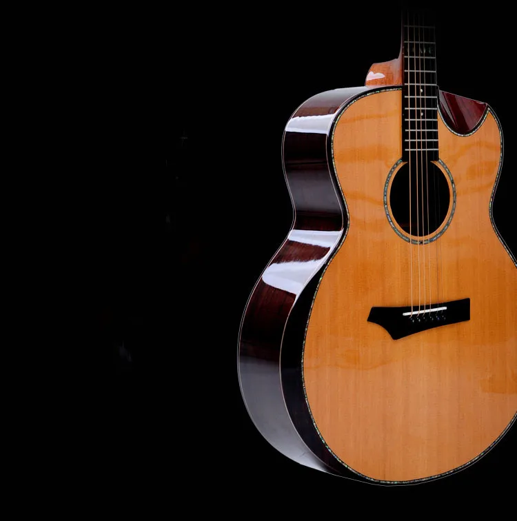 Geake S600 High End Handmade Highgloss Solid Cedar Acoustic Guitar