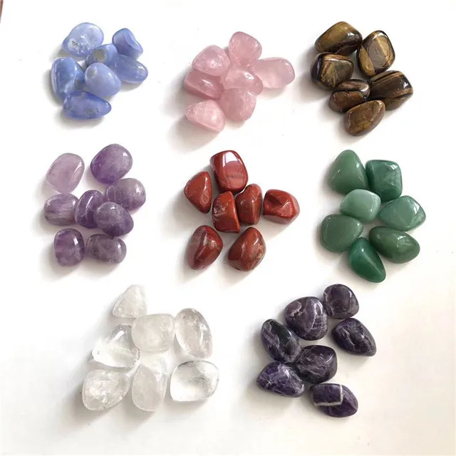 

Hot selling natural bulk polished quartz mixed materials crystal tumbled stones for home decoration