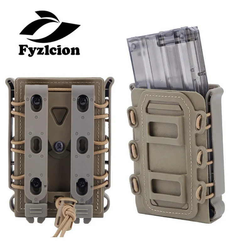 

Outdoor 5.56 7.62 Fast Magazine Pouch Quick Release Tactical Mag Nylon Holster Case Box Replacement for Molle System Belt, Show as pictures