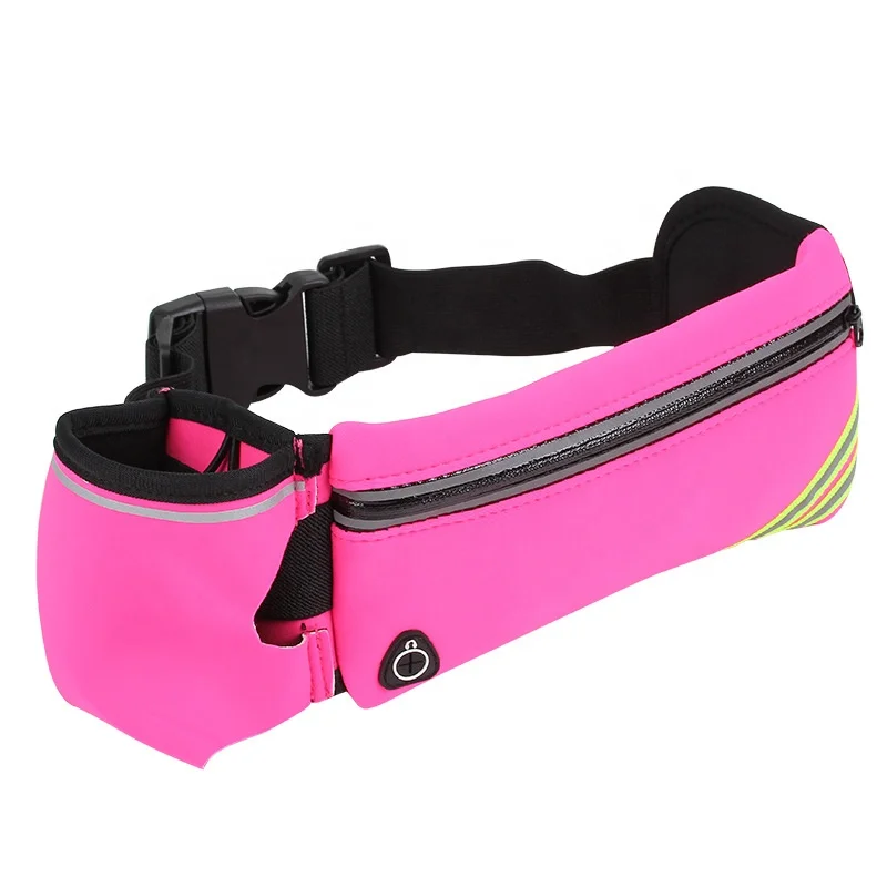 

light weight adjustable breathable customized outdoor sports waist bag, Black, rose, blue, green