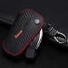 PU Leather Car Key Case Shell Carbon Fiber Look key Bag cover Fit For Mercedes Benz A CLA GLA C E S