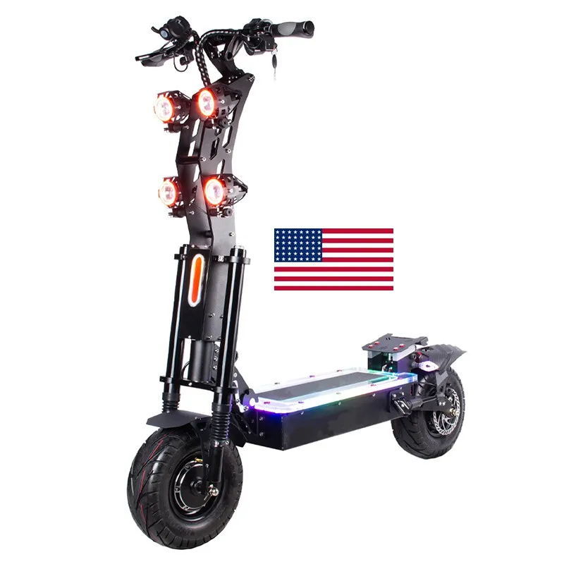 

USA warehouse 4000w*2 dual motor high speed 72V 40ah long range 120km/h electric scooter dual 72 volt with seat