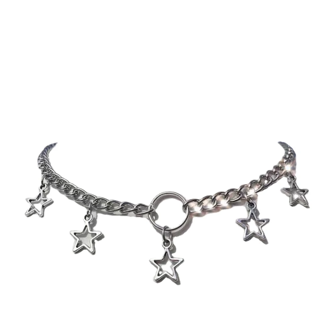 

Star titanium alloy necklace, full of girly feeling, hip-hop element