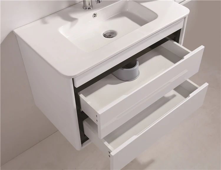 Hangzhou Fame European White MDF Modern Bathroom Storage Vanity Cabinet with Side Cabinet