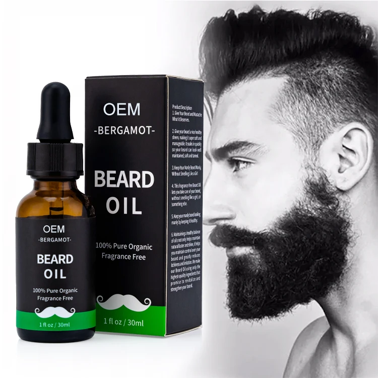 

Private Label Oem Organic Vegan 100% Natural Bulk Grooming Moisturizing Soften Mens Growth Care Beard Oil Kit