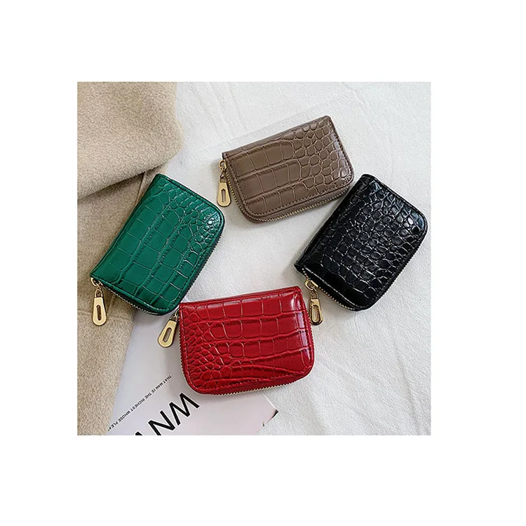 

Designer Stone Pattern Women Wallets Zipper Pocket Purse Card Holder Alligator Female Mini Wallet Lady Small Short Coin Purse