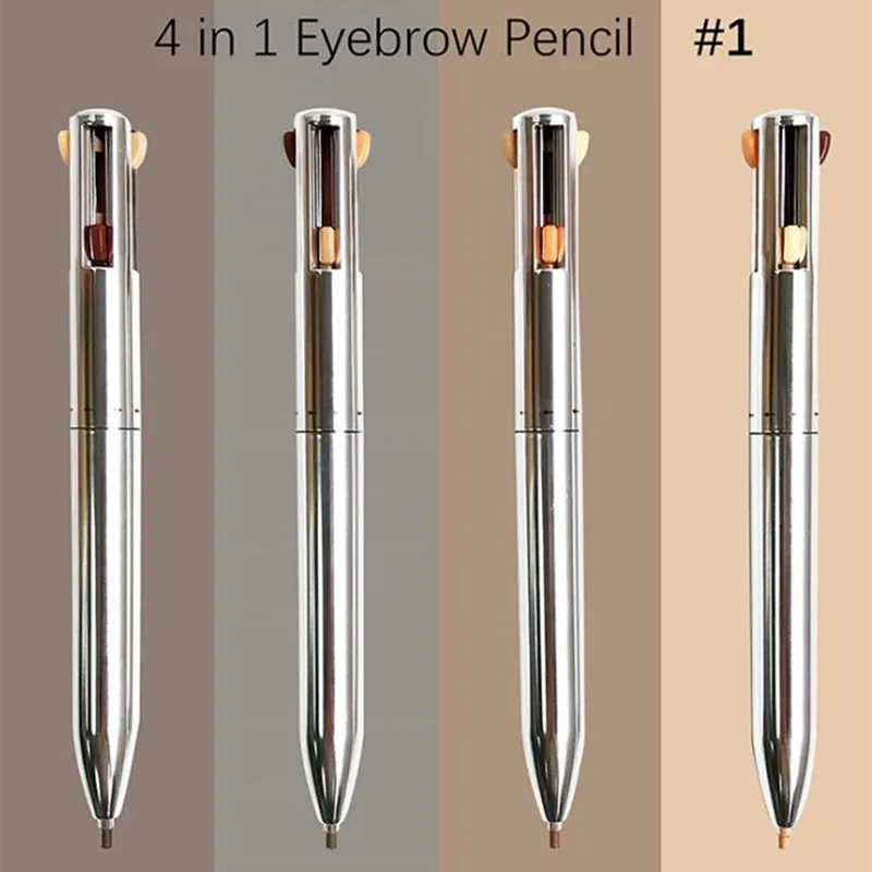 

Hot sale no logo 4 in 1 eyebrow pen, 4 colors