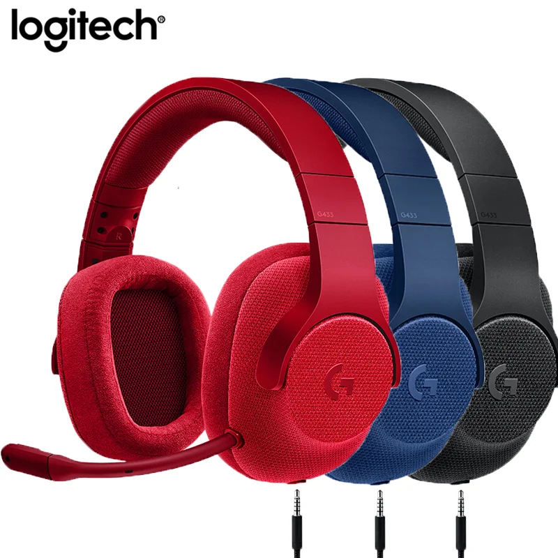 

Original Logitech G433 Wireless Headphone 7.1 Surround Game Headset, Blue