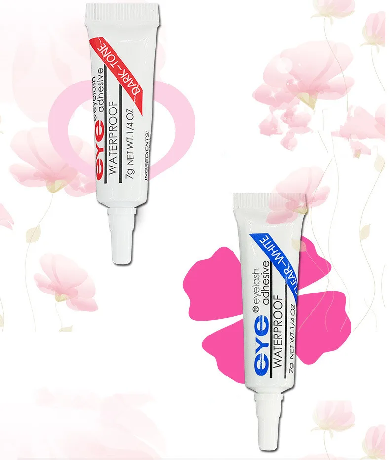 

Wholesale custom logo accepted strong eyelash glue, Black,white transparent