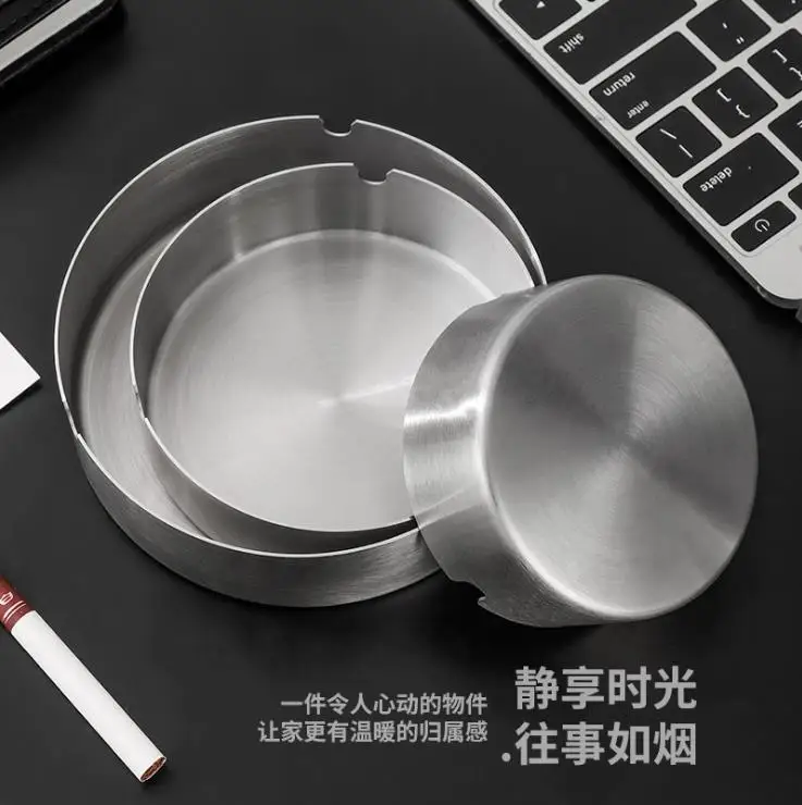 

High Quality Wholesale Manufacturers Black Gold Stainless Steel Ashtray