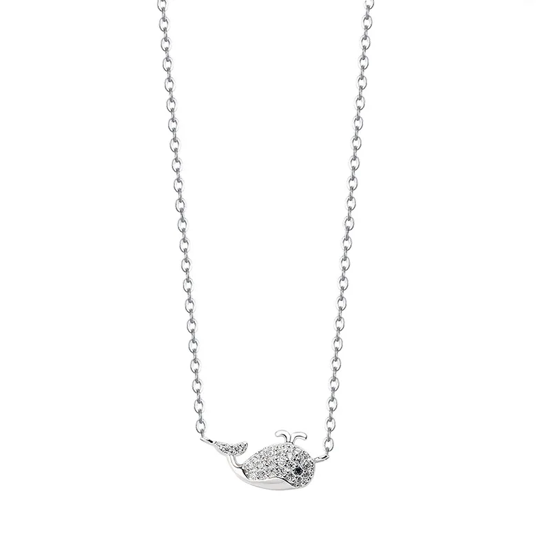 

925 sterling silver whale necklace for girls