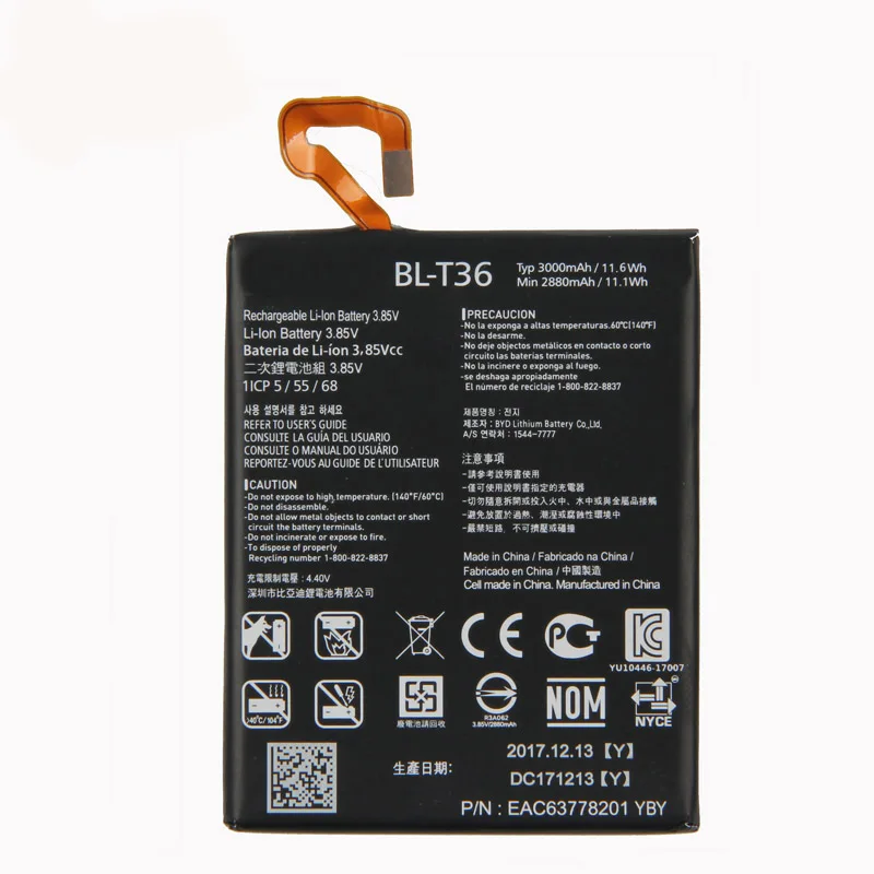 

Brand New BL-T36 battery replacement for LG K30 X410TK BL-T36 mobile phone battery