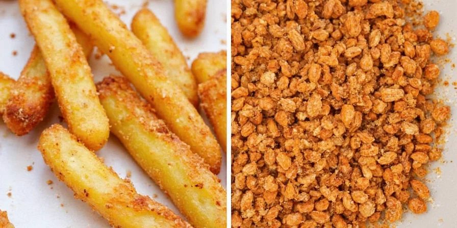 A bowl of homemade fry seasoning with spices