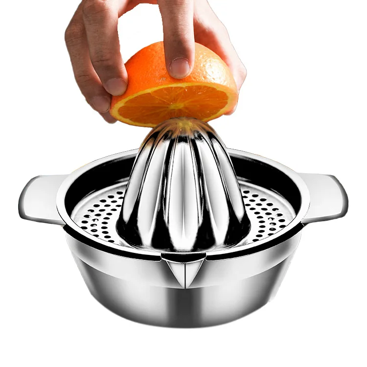 

kitchen gadgets Multifunctional 304 Stainless Steel oranger Lemon lime squeezer with Bowl manual juicer