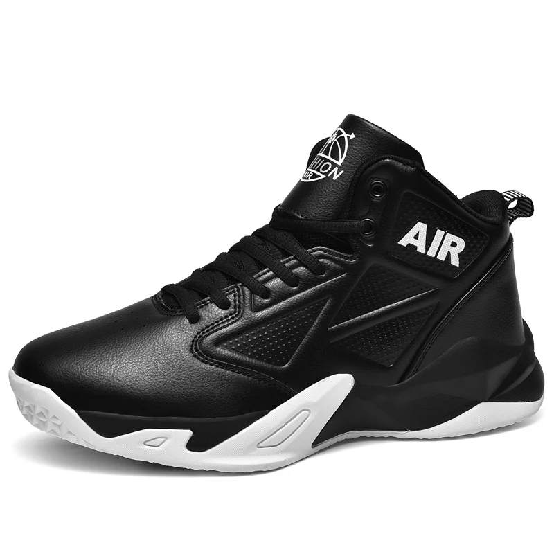 

Jordon trendy thick-soled shock-absorbing microfiber leather non-slip flexible basketball shoes wear-resistant breathable men