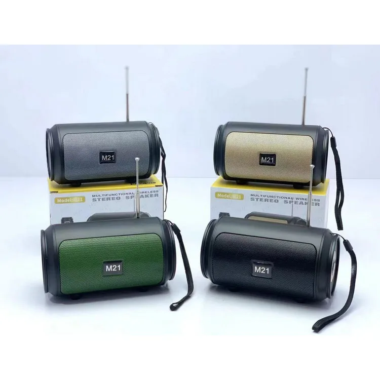 

M21 Latest Portable Wireless Solar energy Speaker Small Subwoofer Speaker With TF, Black/gold/gray/green