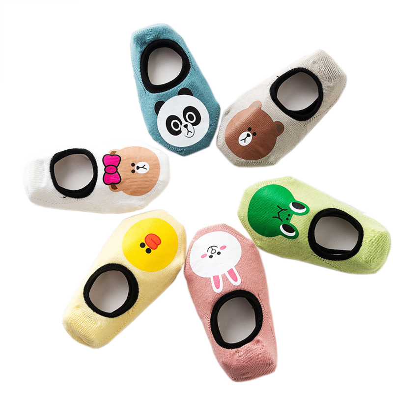 

2021 New Pattern Cartoon Combed Cotton Sock Floor Anti-slip Comfortable Animal Sock