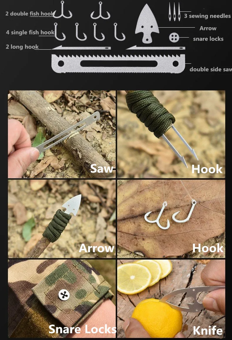 Multi Functional Tool Edc Card For Outdoor Survival Camping Tool Gear