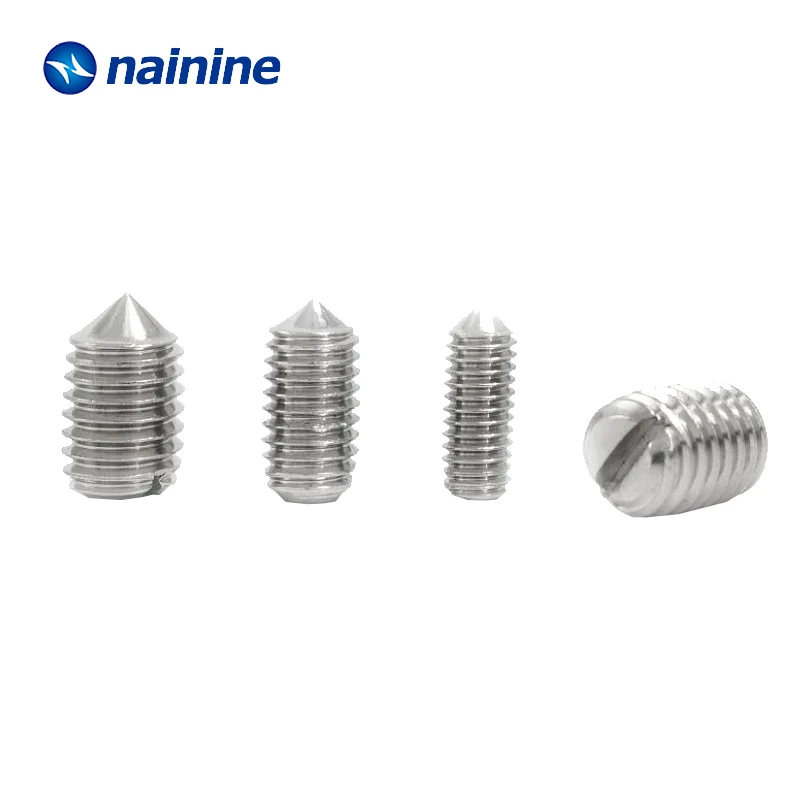 
Metric slotted set screws cone point DIN553 