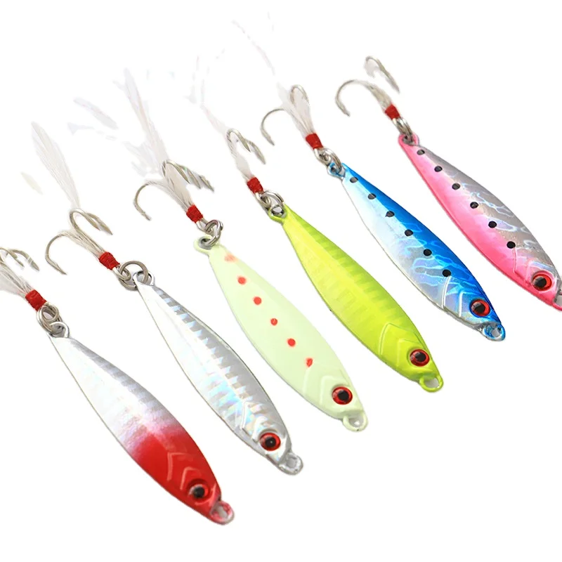 

5/10/15/20/24/30g Shore Casting Jigging Lead Fish Sea Bass Fishing Lure Artificial Bait Tackle spoon fishing lure, 7 colors