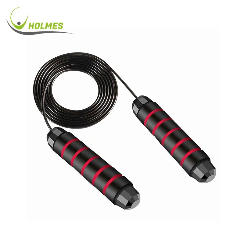 

Foam Handles Ideal for Aerobic Exercise Tangle Free Steel wire Rapid Speed Jump Skipping Rope, Black/blue/red/green