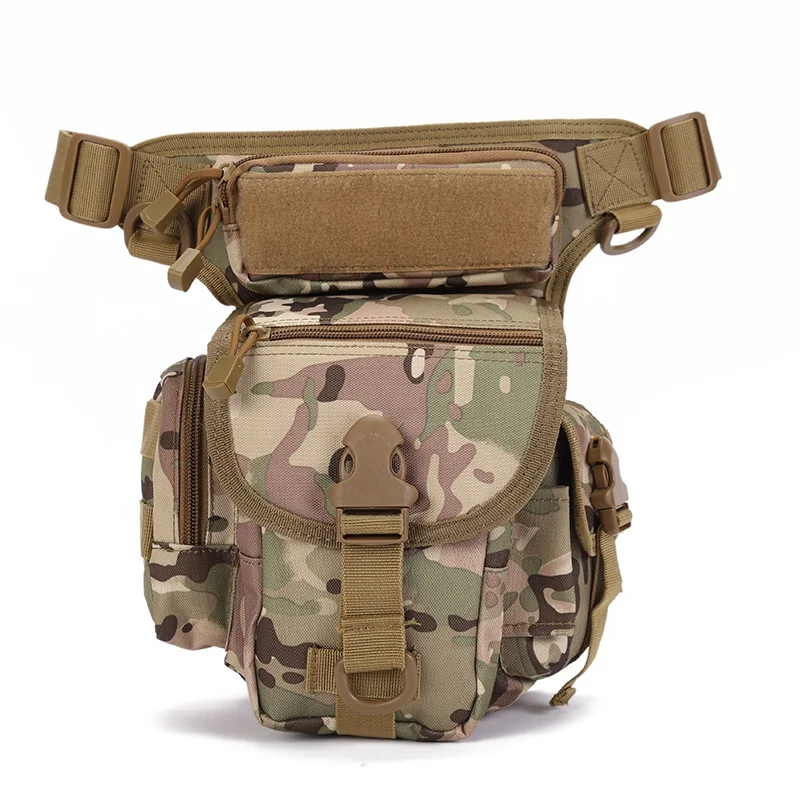 

July Promotion Top Quality Outdoors Military Camouflage Army Bag Leg Belt Bag Hunting Military Tactical Waist Bag, Black/ khaki/ army green/ camouflage