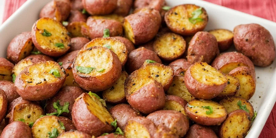 Red potato slices on a hot grill