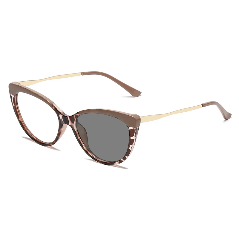 

Kacamata Photocromic Fashion Retro Metal Cat Eye Frame Blue Blocking Glasses Cat Eye Anti Blue Light Glasses Photochromic