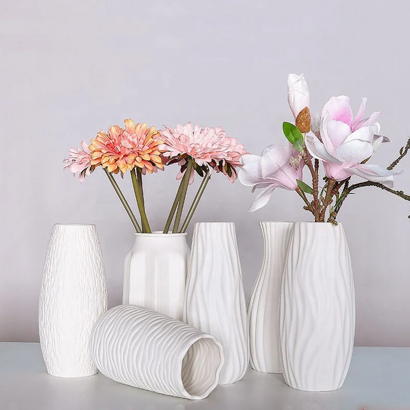 

Cheap White Handmade Art Porcelain Vases Decoration For Home Decor Ceramic Flower Vase White Ceramic Irregular Flower Vase Plant
